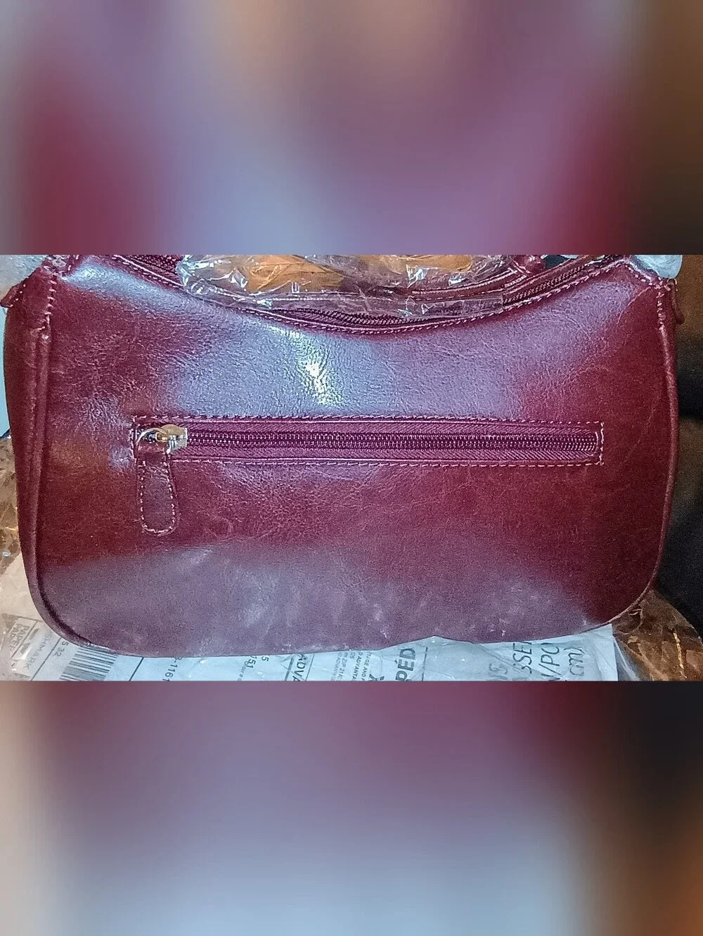 NWT Designer-Inspired Women's Shoulder Bag in Deep Wine🍷In Factory Packing